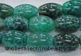 CAB52 15.5 inches 13*18mm egg-shaped peafowl agate gemstone beads