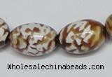 CAB621 15.5 inches 15*20mm egg-shaped leopard skin agate beads wholesale