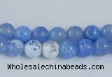 CAB645 15.5 inches 8mm round fire crackle agate beads wholesale