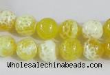 CAB660 15.5 inches 10mm round fire crackle agate beads wholesale