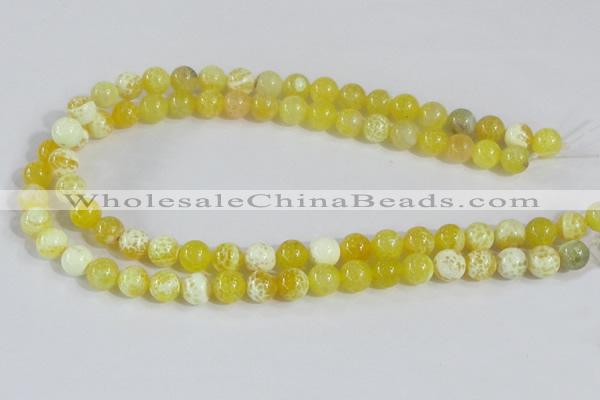 CAB660 15.5 inches 10mm round fire crackle agate beads wholesale