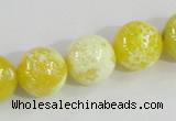 CAB662 15.5 inches 14mm round fire crackle agate beads wholesale