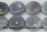 CAB925 15.5 inches 20mm coin natural purple agate beads wholesale