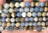 CABS03 15 inches 8mm round blue calcite beads wholesale