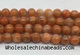 CABS09 15 inches 12mm round orange calcite gemstone beads wholesale