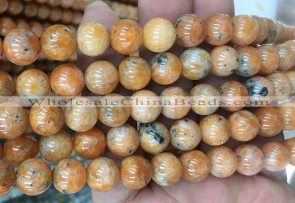 CABS17 15 inches 10mm round orange calcite gemstone beads wholesale