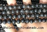 CAE306 15.5 inches 8mm round astrophyllite gemstone beads