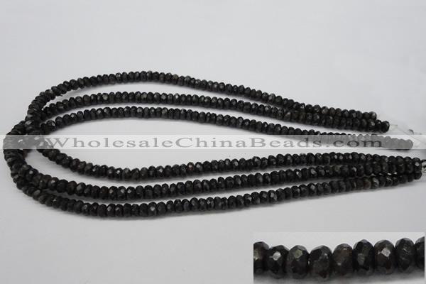 CAE31 15.5 inches 4*6mm faceted rondelle astrophyllite beads wholesale