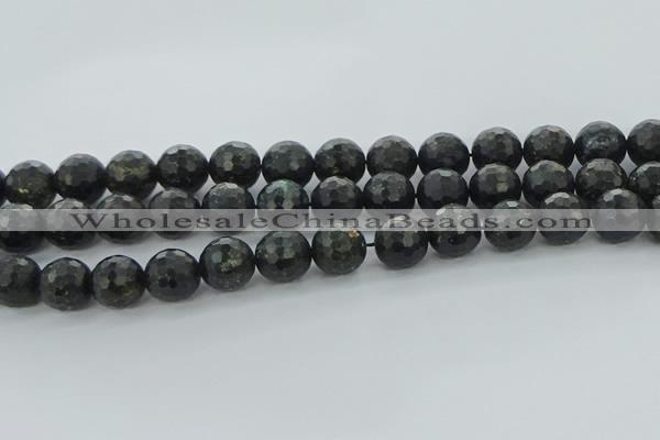 CAE39 15.5 inches 14mm faceted round astrophyllite beads wholesale