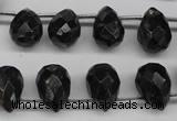 CAE43 Top-drilled 10*14mm faceted teardrop astrophyllite beads