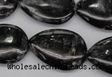 CAE70 15.5 inches 22*30mm flat teardrop astrophyllite beads wholesale