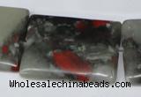 CAF03 15.5 inches 25*35mm rectangle African bloodstone beads