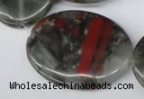 CAF04 15.5 inches 30*40mm oval African bloodstone beads