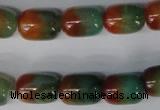 CAG1015 15.5 inches 13*18mm drum rainbow agate beads wholesale