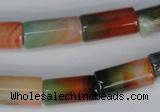 CAG1016 15.5 inches 10*20mm column rainbow agate beads