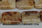 CAG1098 15.5 inches 18*25mm rectangle Morocco agate beads wholesale