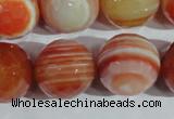 CAG1410 15.5 inches 20mm faceted round line agate gemstone beads