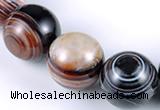 CAG149 20mm smooth round madagascar agate stone beads Wholesale