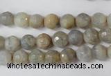 CAG1505 15.5 inches 8mm faceted round fire crackle agate beads