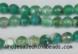 CAG1509 15.5 inches 8mm faceted round fire crackle agate beads