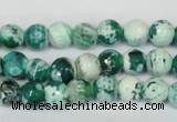 CAG1510 15.5 inches 8mm faceted round fire crackle agate beads