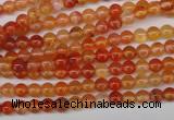 CAG1644 15.5 inches 4mm round red agate gemstone beads