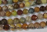 CAG1711 15.5 inches 6mm faceted round rainbow agate beads