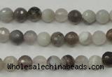 CAG1801 15.5 inches 6mm faceted round grey botswana agate beads