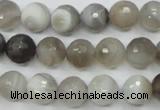 CAG1803 15.5 inches 10mm faceted round grey botswana agate beads