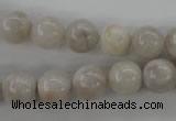 CAG1897 15.5 inches 10mm round grey agate beads wholesale