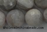 CAG1911 15.5 inches 20mm faceted round grey agate beads wholesale