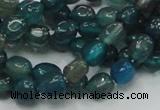 CAG212 15.5 inches 6*8mm freeform blue agate gemstone beads