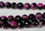 CAG2262 15.5 inches 8mm faceted round fire crackle agate beads