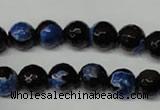 CAG2273 15.5 inches 10mm faceted round fire crackle agate beads