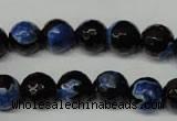 CAG2274 15.5 inches 12mm faceted round fire crackle agate beads