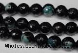 CAG2283 15.5 inches 10mm faceted round fire crackle agate beads