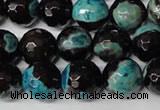 CAG2286 15.5 inches 16mm faceted round fire crackle agate beads