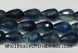 CAG2304 15.5 inches 10*14mm faceted teardrop agate gemstone beads