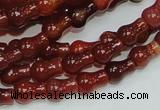 CAG232 15.5 inches 8*12mm pear-shaped red agate gemstone beads