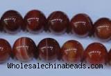 CAG2323 15.5 inches 10mmround red line agate beads wholesale