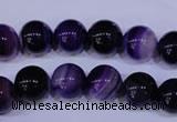 CAG2333 15.5 inches 10mm round violet line agate beads wholesale