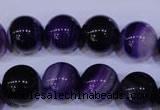 CAG2334 15.5 inches 12mm round violet line agate beads wholesale