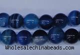 CAG2343 15.5 inches 10mm round blue line agate beads wholesale