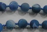 CAG2801 15.5 inches 10mm round matte druzy agate beads whholesale