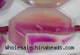 CAG2880 15.5 inches 30*40mm faceted octagonal agate gemstone beads