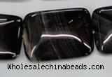 CAG2958 15.5 inches 22*30mm rectangle black line agate beads