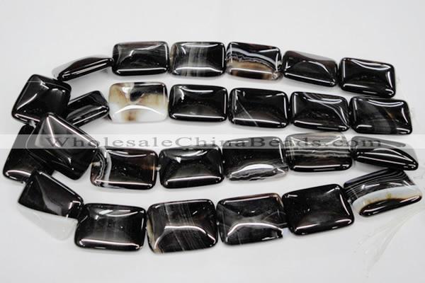 CAG2958 15.5 inches 22*30mm rectangle black line agate beads