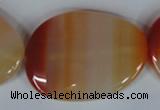 CAG3269 15.5 inches 28*40mm freeform red line agate beads