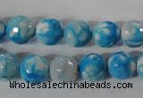 CAG3873 15.5 inches 10mm faceted round fire crackle agate beads