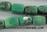 CAG3926 15.5 inches 12*16mm nuggets green grass agate beads